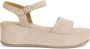 Tamaris Beige Suede Espadrille Sleehak met Leren Voetbed Beige Dames - Thumbnail 11