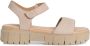 Tamaris Beige Casual Open Platte Sandalen Beige Dames - Thumbnail 2