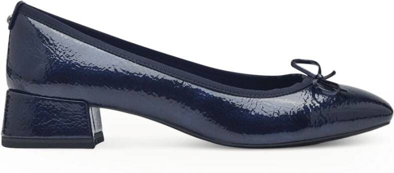 Tamaris Blauwe Blokhak Pumps Blue Dames