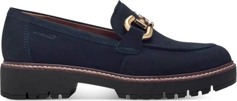 Tamaris Blauwe Platte Schoenen Ronde Neus Blue Dames