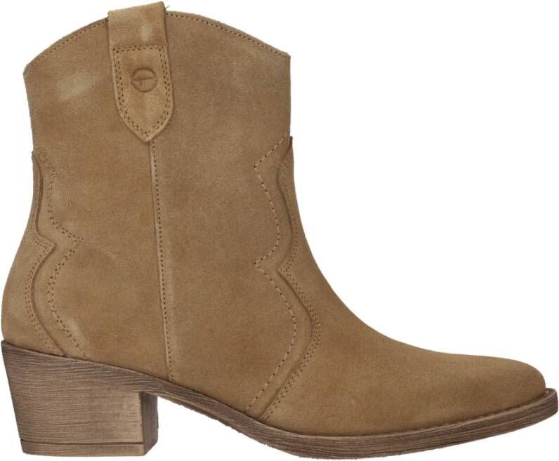 tamaris Camel Suède Westernlaarzen Brown Dames