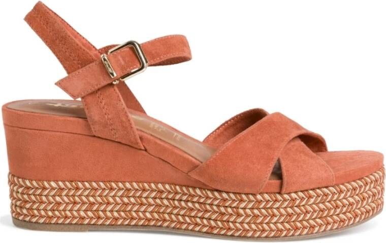 tamaris Casual open teen sandalen bij zonsopgang Brown Dames