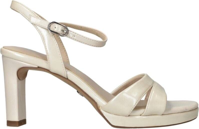 tamaris Champagne Sandalette met 7 5 cm Hak Beige Dames