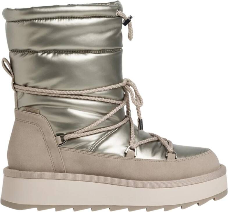 tamaris Enkellaarzen met nepbont Beige Dames