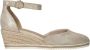 Tamaris Gouden Champagne Leren Espadrille met Klittenband Yellow Dames - Thumbnail 2