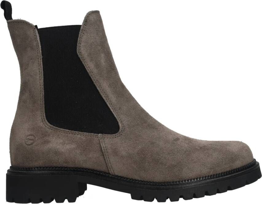 tamaris Grijze Suède Chelsea Boot Dames Gray Dames