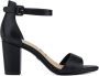 Tamaris Zwarte Leren Hoge Hak Sandalen Black Dames - Thumbnail 32