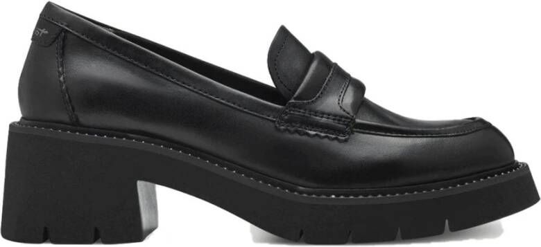 Tamaris Klassieke Zwarte Gesloten Loafers Black Dames