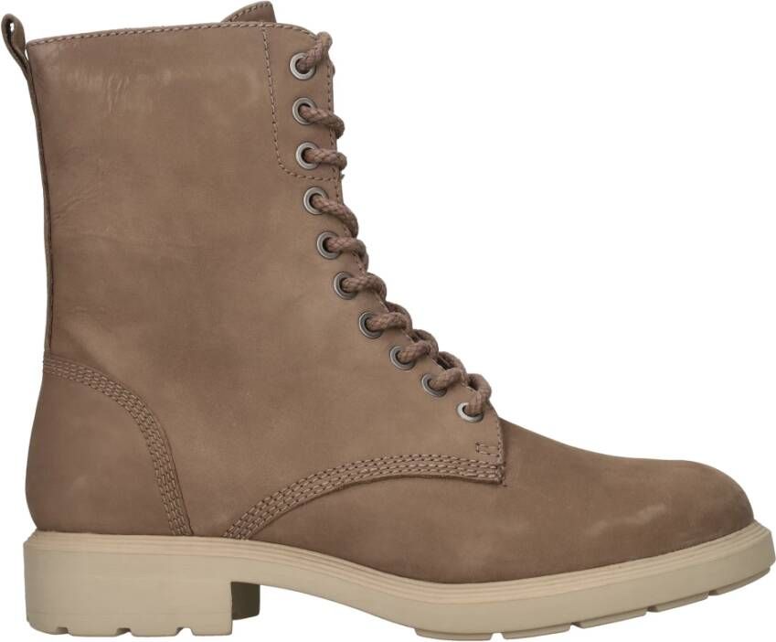 tamaris Leren Veterboot Dames Taupe Gray Dames