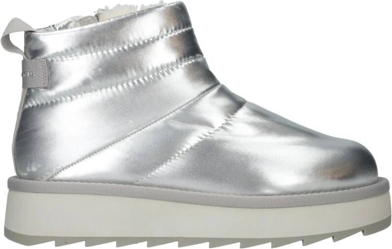 tamaris Metallic Zilveren Vegan Rits Enkellaars Gray Dames