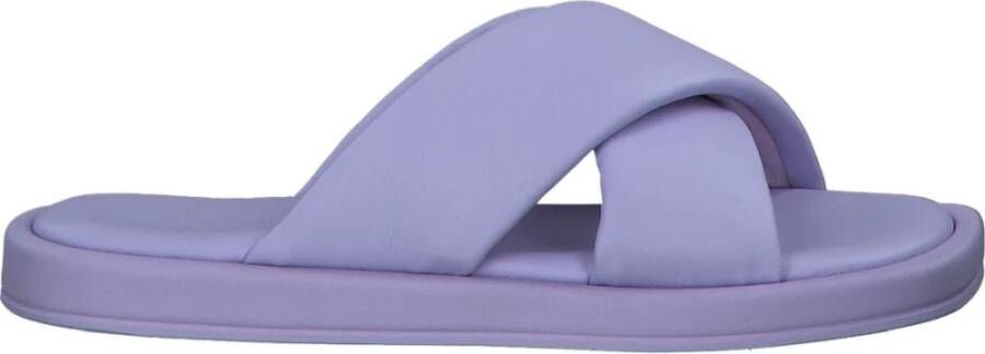 tamaris Paarse Leren Sliders voor Dames Purple Dames