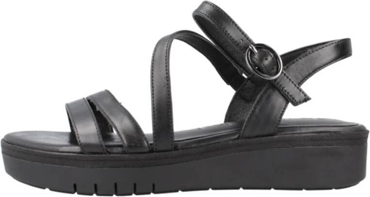 tamaris Platte Sandalen voor Vrouwen Black Dames