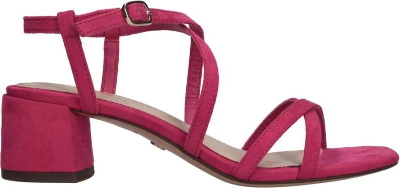 tamaris Roze Suède Sandalette Pink Dames