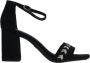 Tamaris Stijlvolle zwarte leren hoge hak sandalen Black Dames - Thumbnail 72