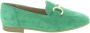 Tamaris Groene suède loafers met verharde hiel en gouden detail Green Dames - Thumbnail 3