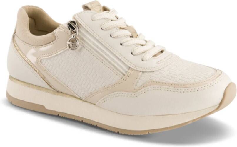 Tamaris Stijlvolle sneakers met gouden details White Dames