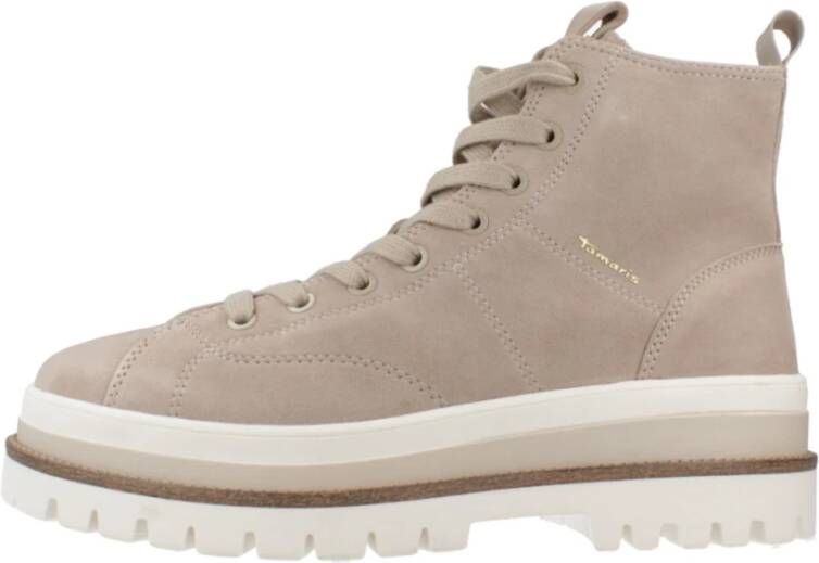 Tamaris Stijlvolle Veterschoenen Beige Dames