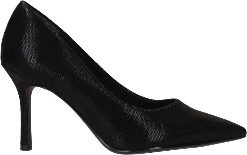 tamaris Subtiel glimmende lijnenpatroon pumps Black Dames