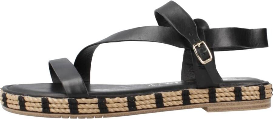 tamaris Zomer Platte Sandalen Vrouwen Stijlvol Black Dames