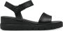 Tamaris Zwarte Casual Open Platte Sandalen Black Dames - Thumbnail 2