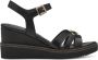 Tamaris Zwarte Casual Open Platte Sandalen Black Dames - Thumbnail 2