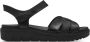 Tamaris Zwarte Casual Open Platte Sandalen Black Dames - Thumbnail 1