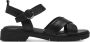 Tamaris Zwarte Casual Open Platte Sandalen Black Dames - Thumbnail 2