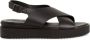 Tamaris Zwarte Casual Open Platte Sandalen Black Dames - Thumbnail 2