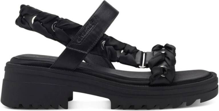 tamaris Zwarte Casual Open Sandalen Stijlvol en Comfortabel Black Dames