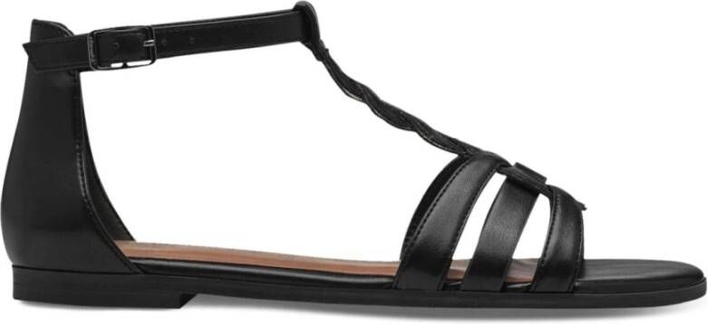 tamaris Zwarte Casual Open Sandalen Vrouwen Black Dames