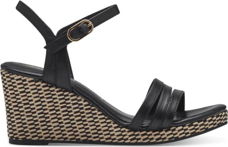 tamaris Zwarte Casual Open Sandalen Vrouwen Black Dames