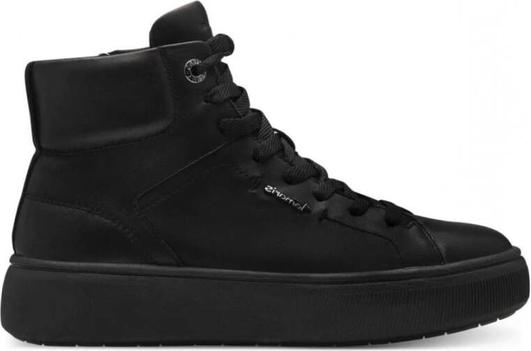 Tamaris Zwarte hoge sneakers voor vrouwen Black Dames