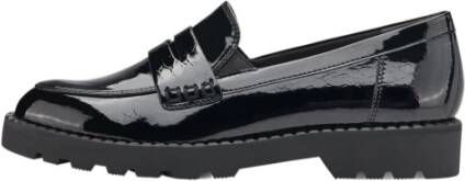 tamaris Zwarte Lakk Mokasin Loafers Black Dames