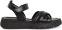 Tamaris Zwarte Leren Casual Open Sandalen Black Dames - Thumbnail 2