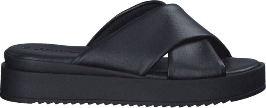 tamaris Zwarte Open Casual Slippers Vrouwen Black Dames