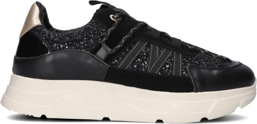 Tango Zwarte lage sneakers met glitter Black Dames