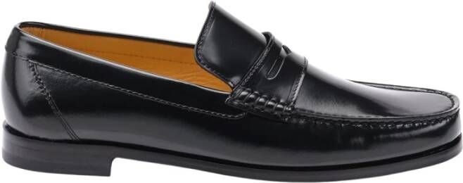 Testoni Bracciano Mocs Brushed Calf Black Heren