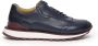 Testoni Chunky Deerskin Sneaker met Lambrusco Sole Blue Heren - Thumbnail 1