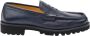 Testoni Courmayeur Loafer Grained Calf Blue Heren - Thumbnail 1