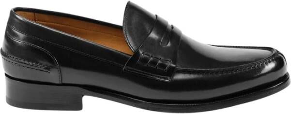 Testoni Handgeverfde Leren Loafer met Ortholite Voetbed Black Heren