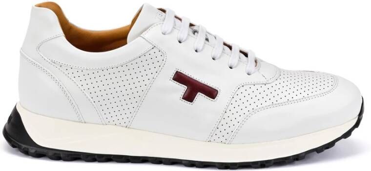 Testoni Iconische T-zijpatch Sneaker White Heren