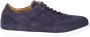 Testoni Minimal Oxford Suede Sneaker Blue Heren - Thumbnail 1