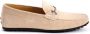 Testoni Suede Driver Schoenen Metalen Ornament Beige Heren - Thumbnail 1