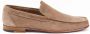 Testoni Suede Moccasin met T Metalen Ornament Beige Heren - Thumbnail 1