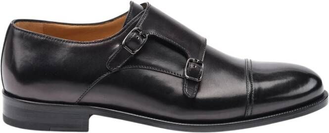 Testoni Trento Double Monk TOP Calf Black Heren