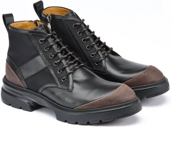 Testoni Urban Trekking Combat Boot Black Heren