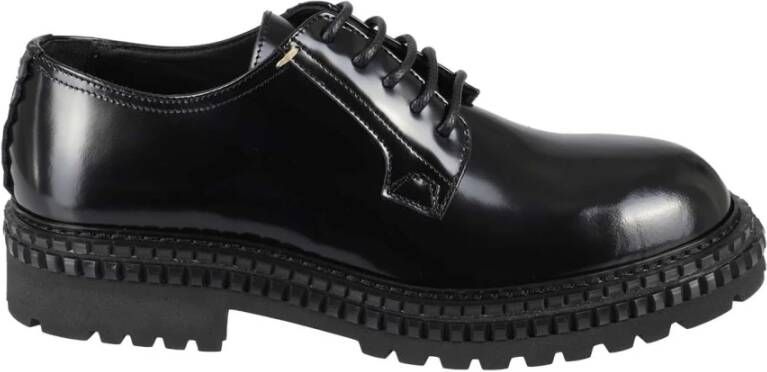 THE Antipode Klassieke Leren Derby Schoenen Black Heren