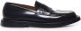 THE Antipode Zwarte Kalfsleren Loafers Ronde Neus Black Heren - Thumbnail 1