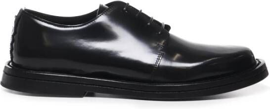 THE Antipode Zwarte Leren Veterschoenen Black Heren