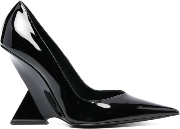 The Attico Zwarte lakpumps met puntige neus en wig Zwart Dames